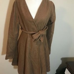 Gorgeous wrap tie coat Size L